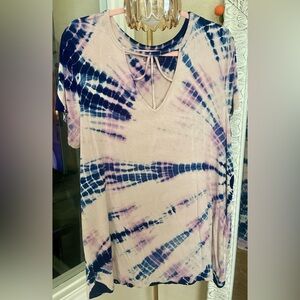 Torrid Super Soft Knit Tie-Dye V-Neck Top